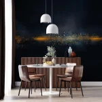 Golden Sparkles on Dark Background Wallpaper - Elegant and Luxurious Wall Design for Living Rooms or Offices