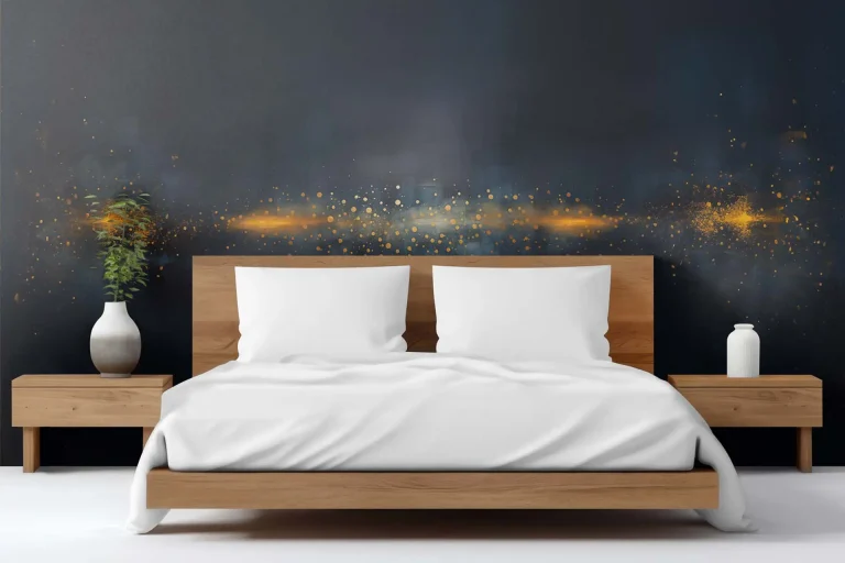 Golden Sparkles on Dark Background Wallpaper - Elegant and Luxurious Wall Design for Living Rooms or Offices