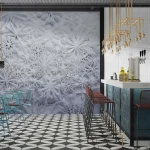 Intricate Snowflake Pattern Wallpaper - Elegant and Winter-Themed Wall Decor for Living Rooms, Bedrooms, or Offices