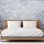 Intricate Snowflake Pattern Wallpaper - Elegant and Winter-Themed Wall Decor for Living Rooms, Bedrooms, or Offices