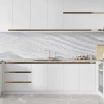 Minimalist Wave-Like 3D Abstract Pattern in White - Modern Interior Wall Art for Elegant and Sleek Spaces