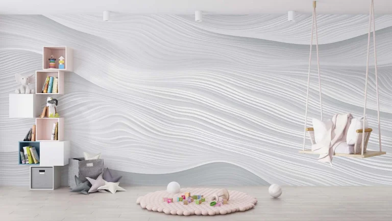 Minimalist Wave-Like 3D Abstract Pattern in White - Modern Interior Wall Art for Elegant and Sleek Spaces