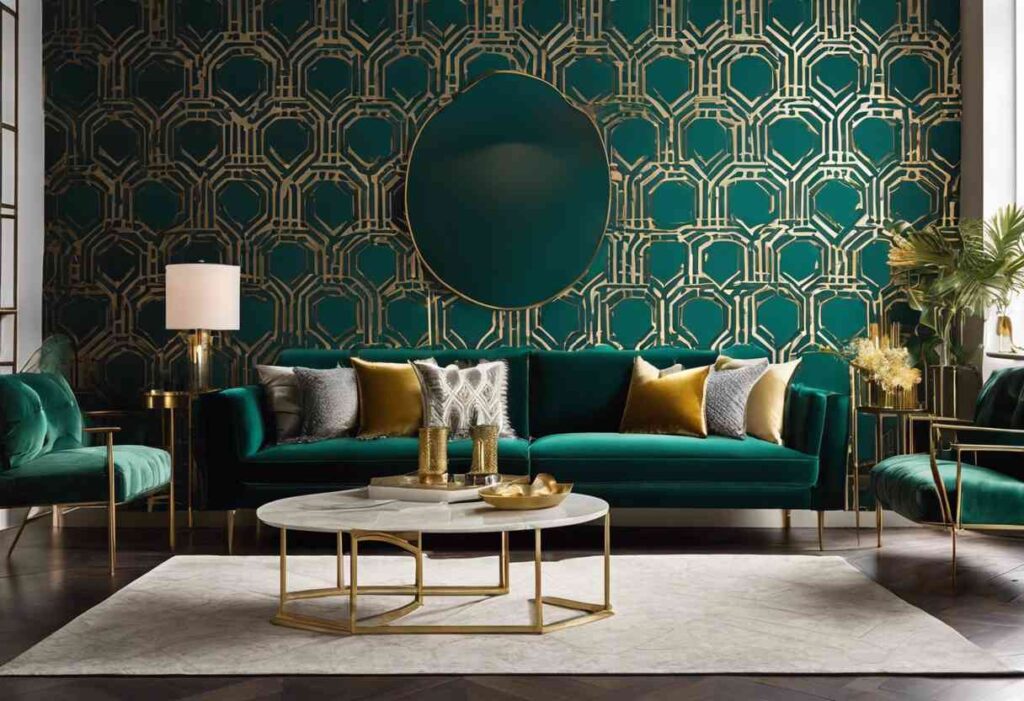 living room wallpaper, unique wallpaper patterns, 2024 wallpaper trends